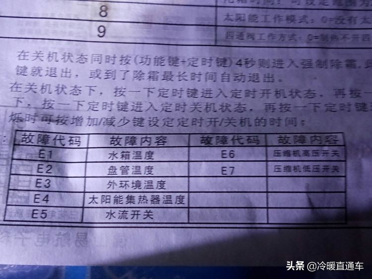 空气能故障代码e6,空气能故障代码d1怎么修