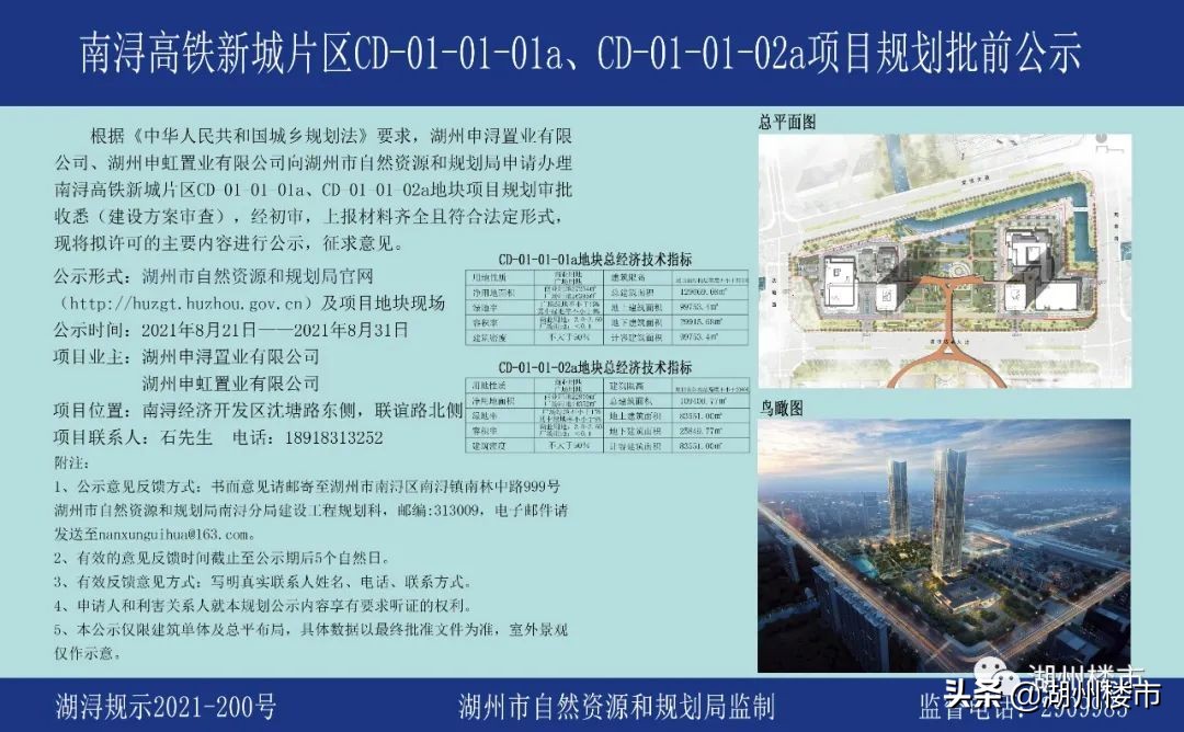 南浔双子塔对标吴江超高层,南浔高铁新城238米超高层双子塔