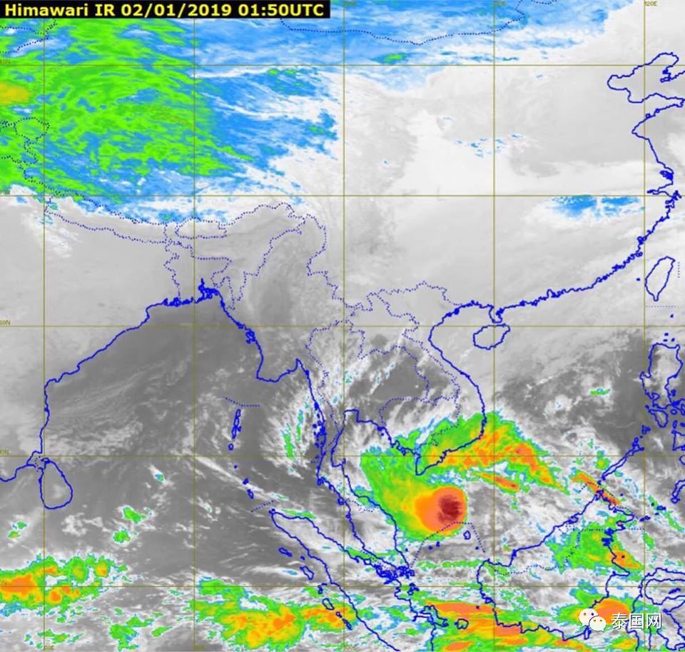 今年第1号台风“帕布”席卷泰国湾3-5日将有暴风强降雨