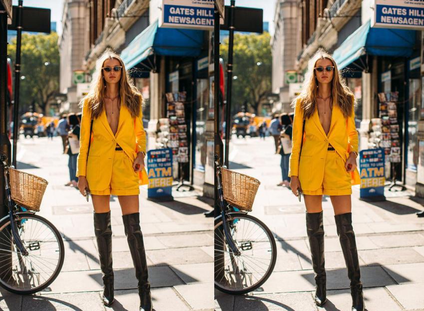 夏季西装短裤怎么搭配上衣,秋季西装短裙穿搭技巧