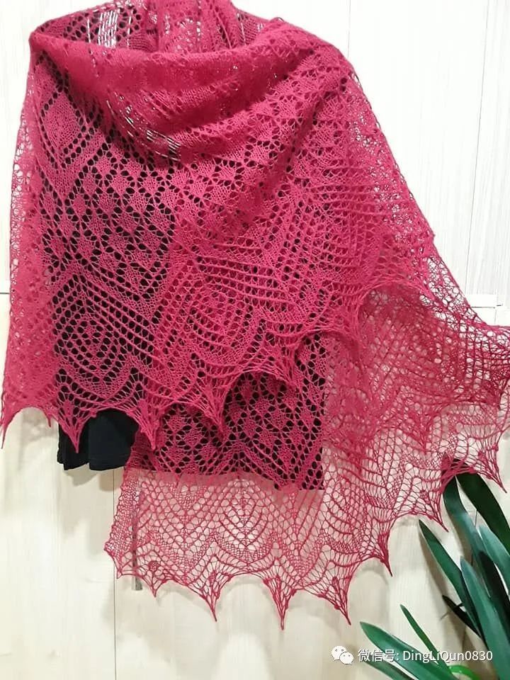 披肩围巾两用针织方法,针织时髦的新型披肩