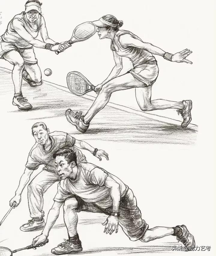 运动类速写场景校考,速写运动类画法