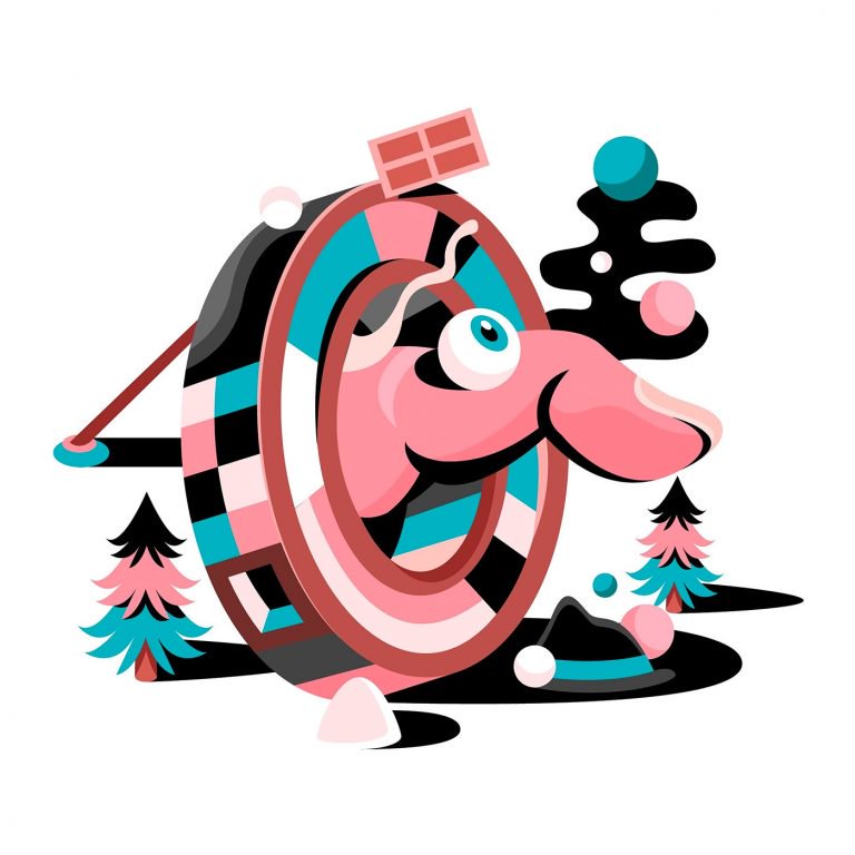 DavidOku抽象风格的字母插画设计