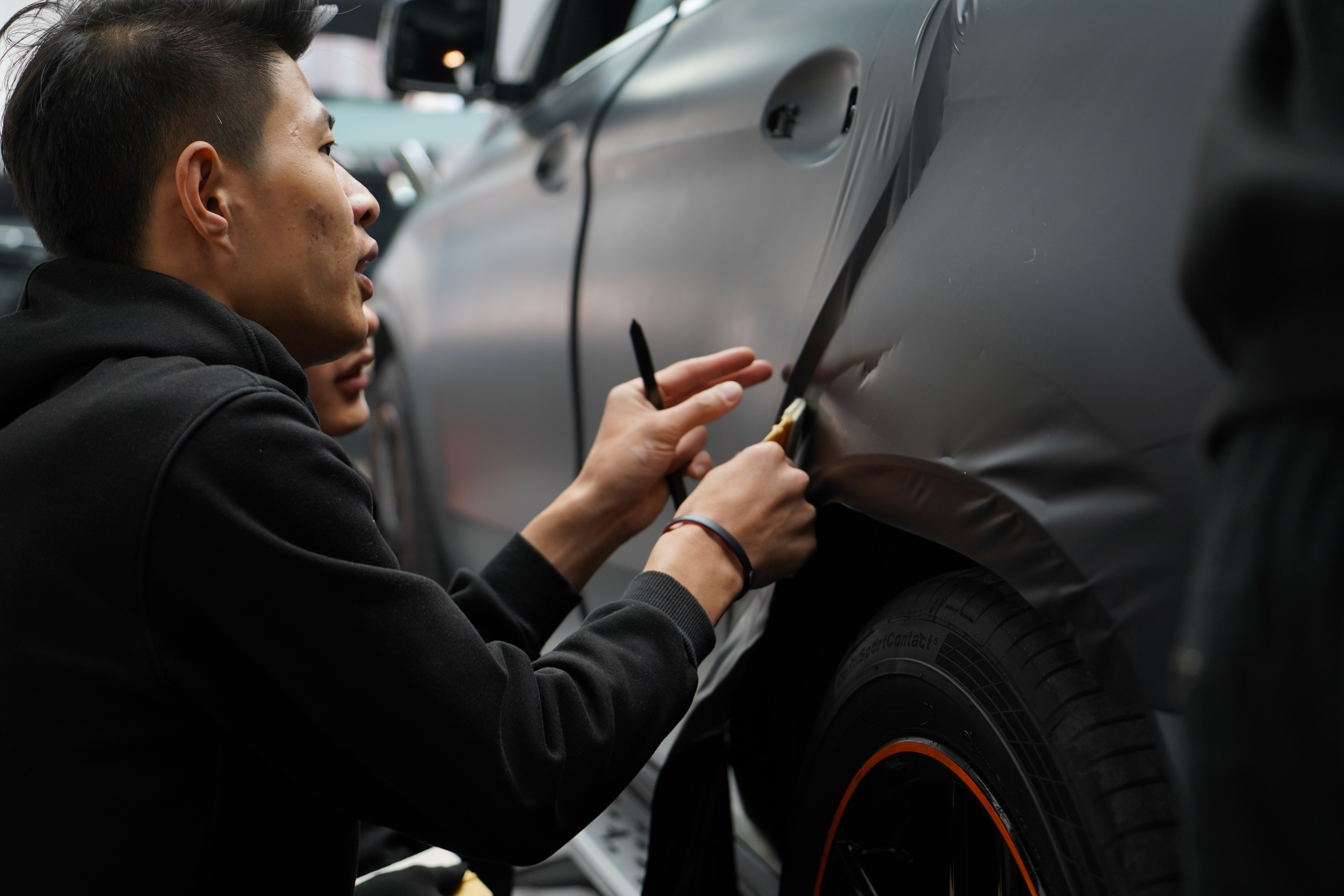 奔驰gle43改磨砂黑,18款奔驰gle43改装外观