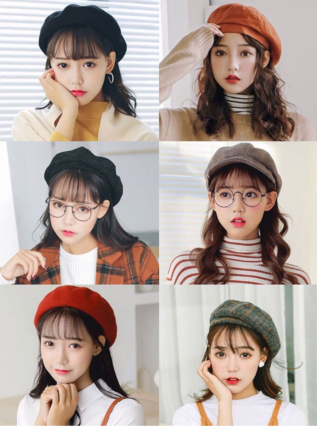 秋冬百搭超级好看贝雷帽,高级感穿搭冬季贝雷帽