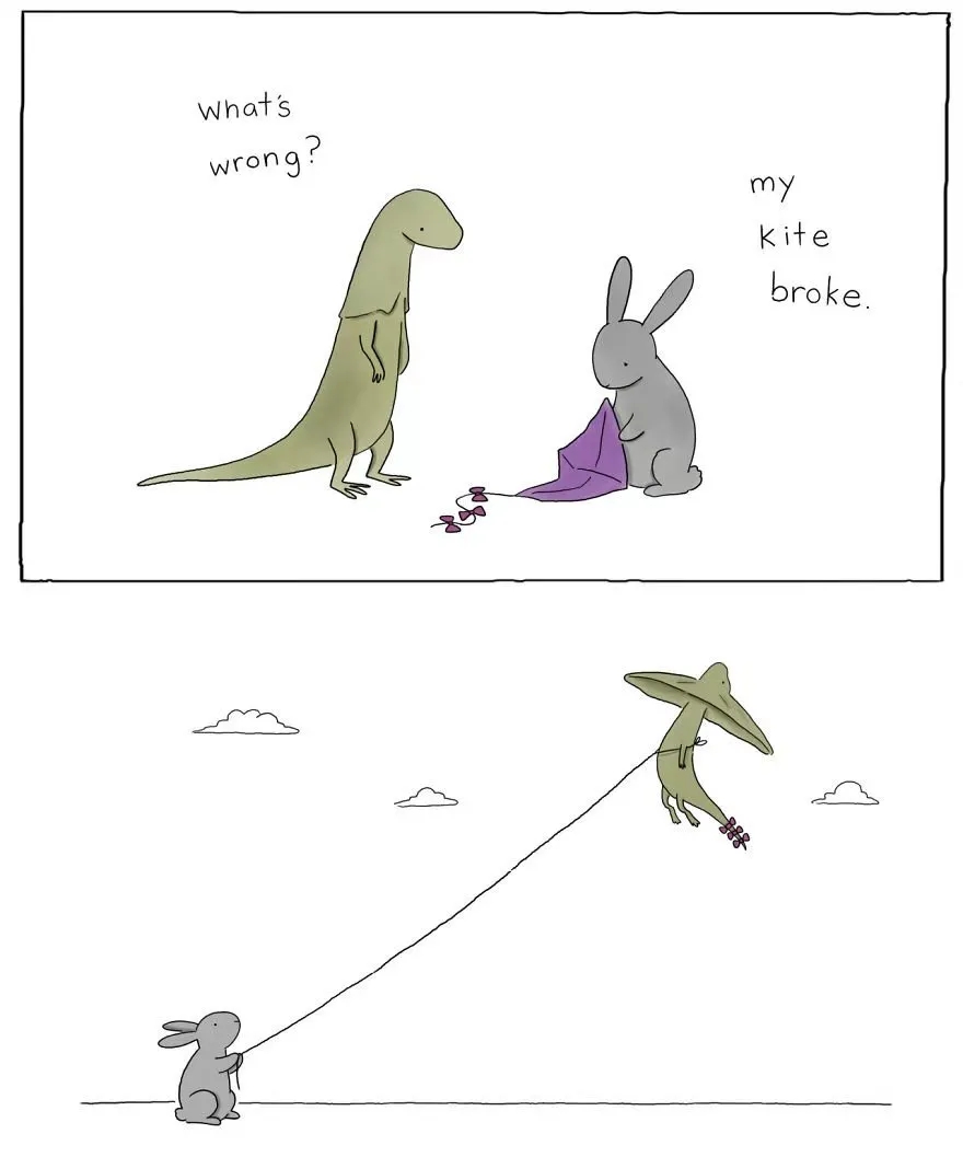 英文治愈系小漫画