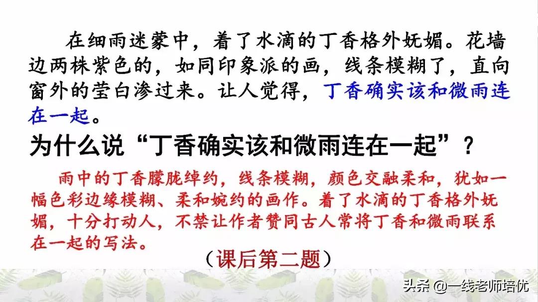 六年级上册第二课丁香结知识点,部编版六年级上册语文丁香结预习