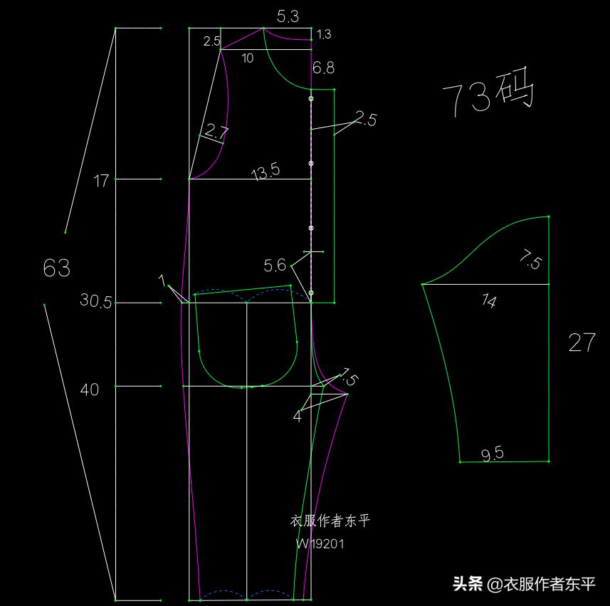 婴儿连体开裆裤裁剪方法,婴儿封裆连体衣服裁剪详细教程