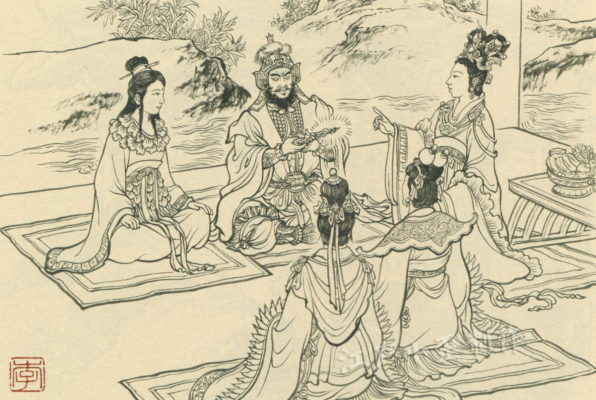 武财神赵公明的图片,赵公明财神爷的神话故事