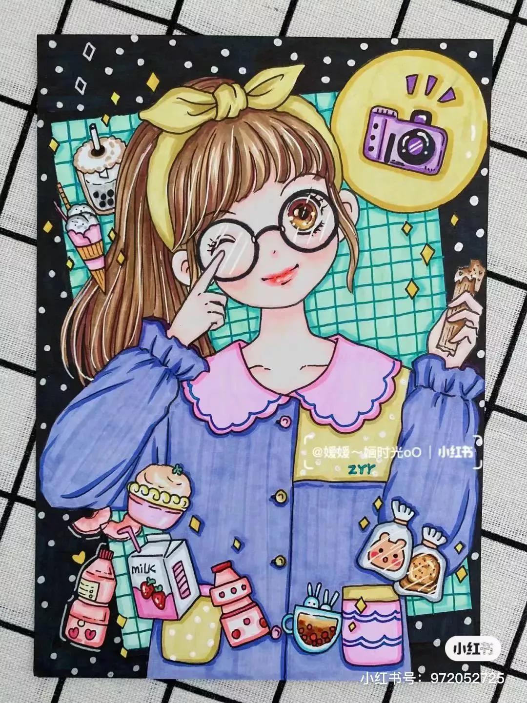 黑白线描画装饰画很简单,创意黑白线描装饰画100幅教程