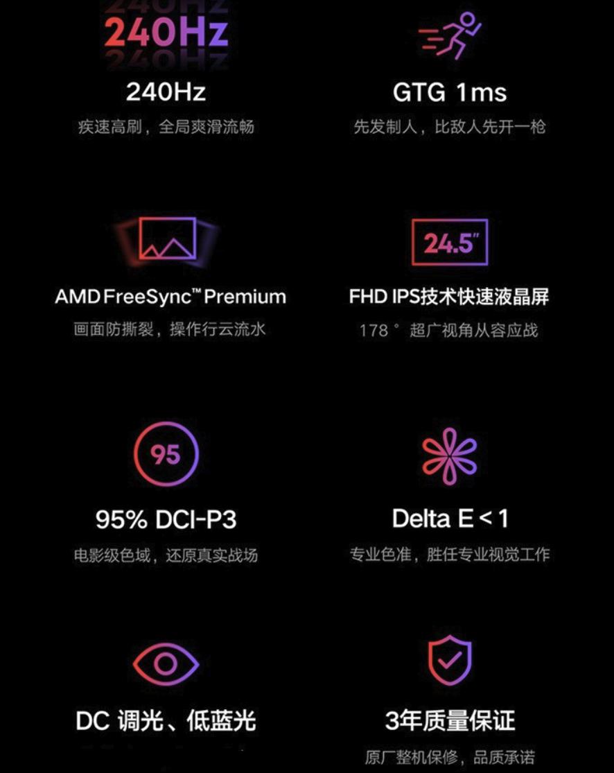 年轻人的第一台240hz电竞神器——小米最新款24.5寸显示器评测