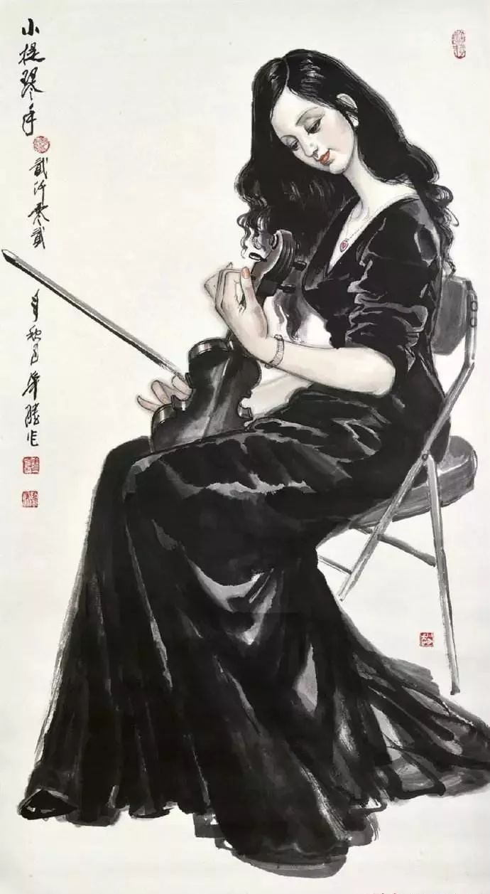 国画人物画作品教学,国画人物画画法技巧