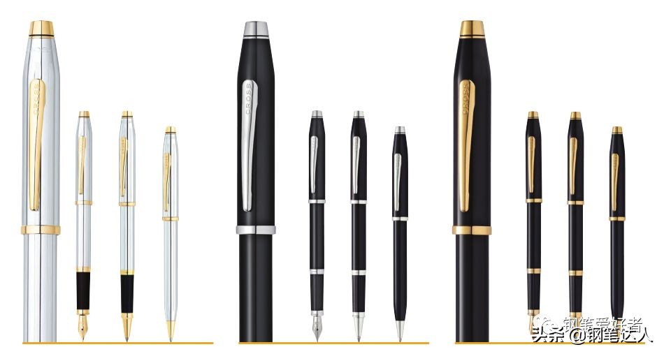 美国出名的钢笔品牌,美国高仕cross新世纪磨砂黑中性笔