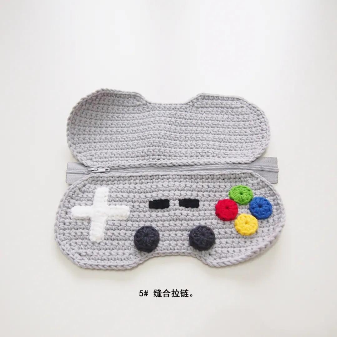 手柄包包钩针教程,钩针编织平板电脑包教程