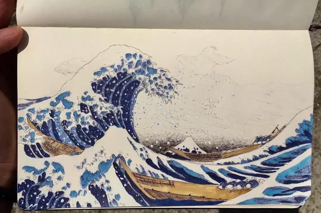 学渣购物小票画画,97年画画天才