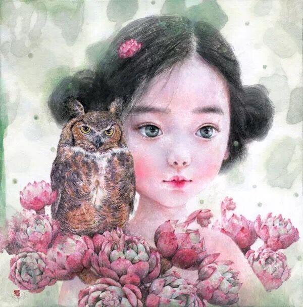 多肉女孩儿绘画,多肉女孩日语