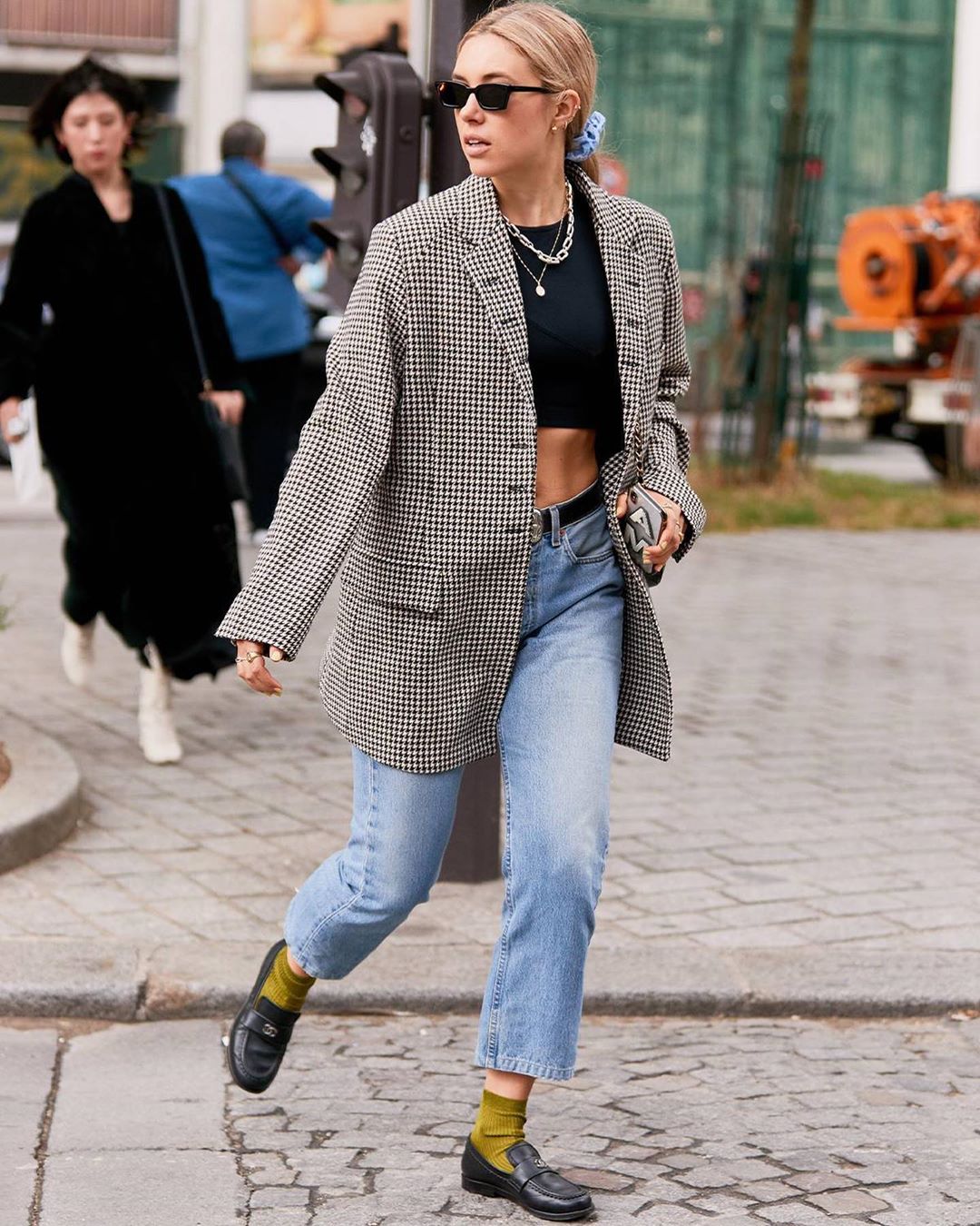 懒人鞋一脚蹬无后跟真皮,懒人鞋免系鞋带