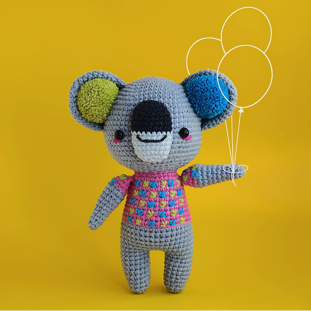 纯毛线钩织小玩意,最火毛线钩织