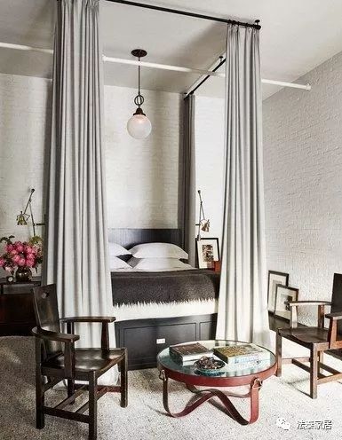 床幔一整套,床帘一体式布置