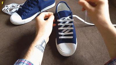 怎样让鞋子鞋带最好看,怎么样才能让鞋带系得更好看