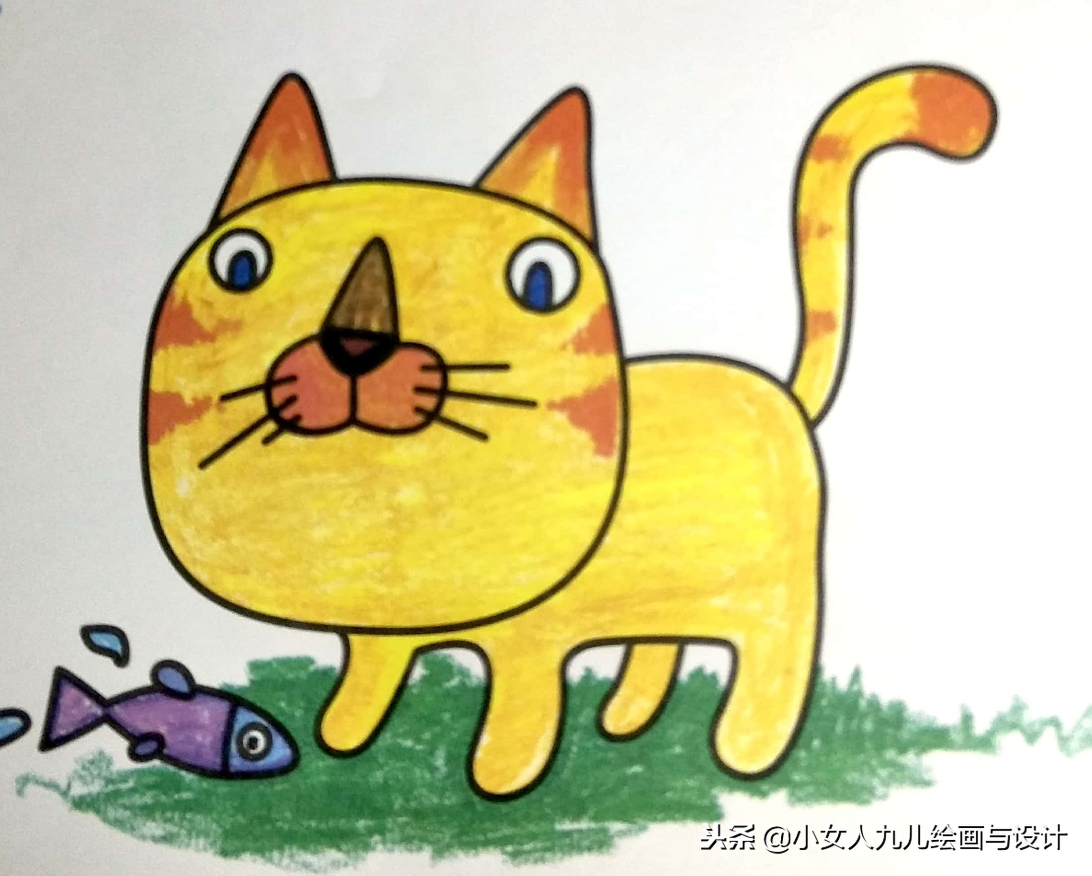 儿童简笔画彩色可爱步骤图文,超萌彩色简笔画手把手教孩子