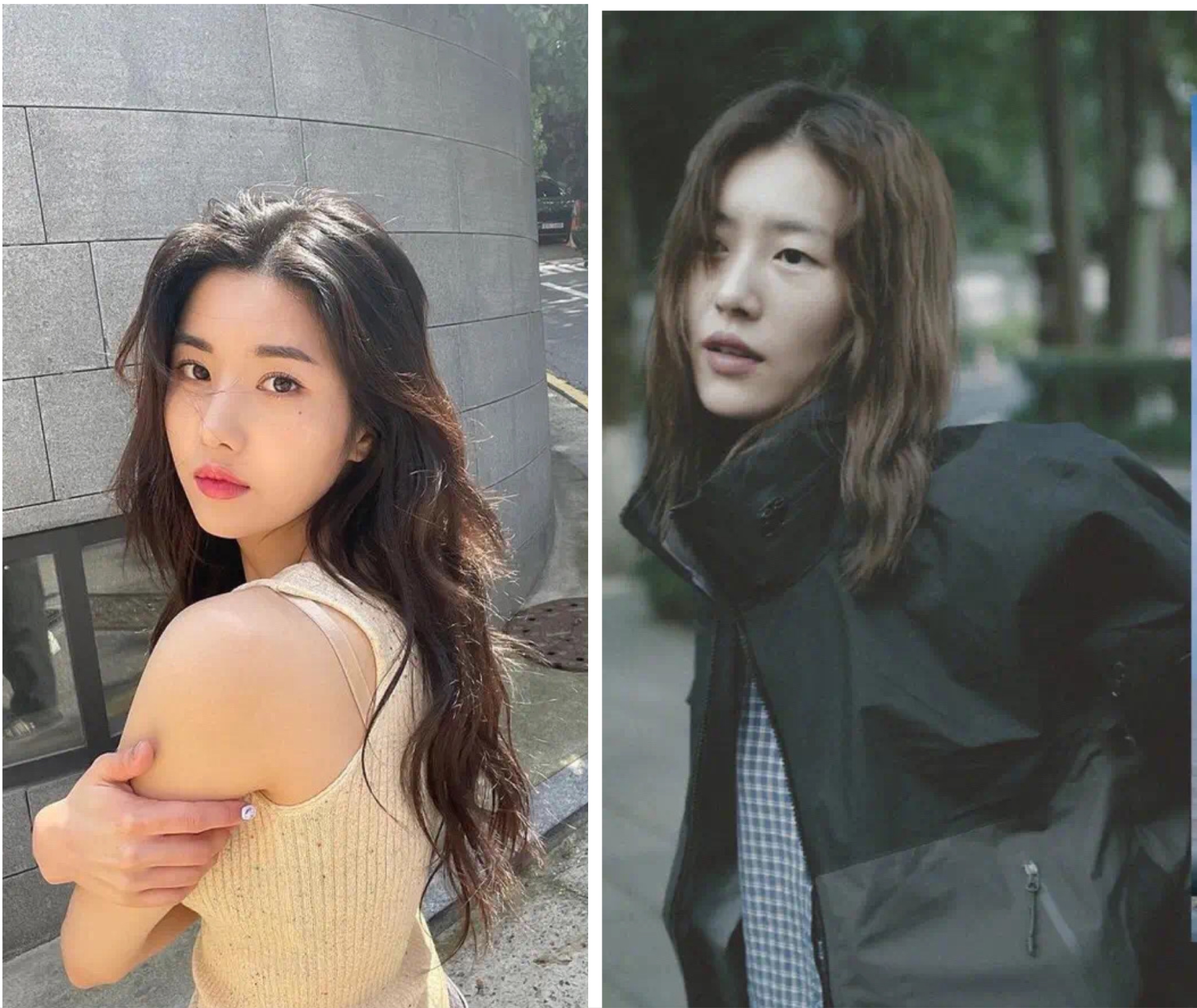 刘海中长发波浪卷发型,适合齐刘海的卷发减龄