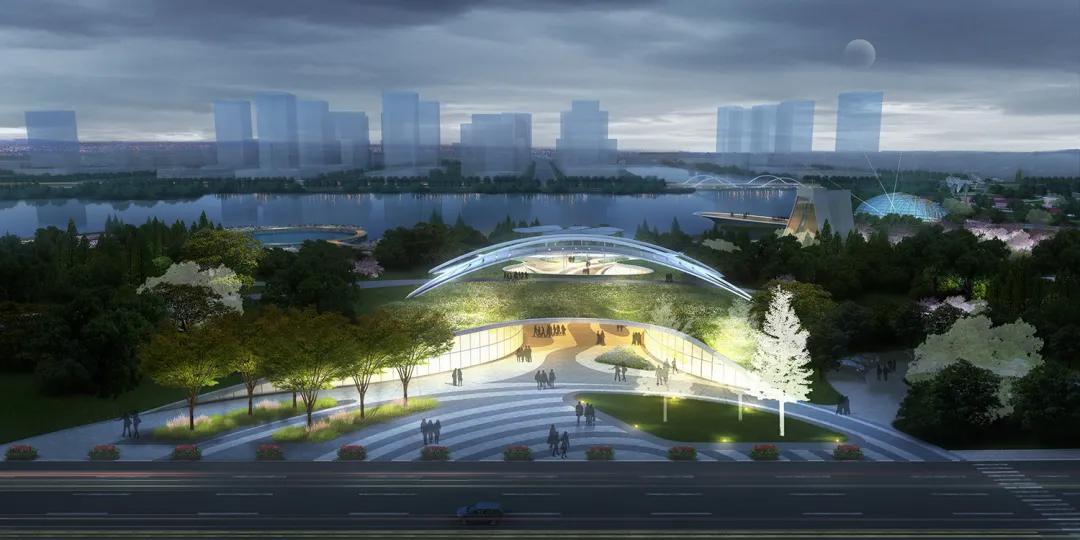 郑州市郑东新区花卉园林景观区,郑东新区象湖景观绿化工程