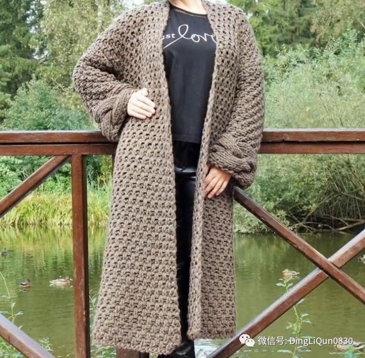 春秋针织女装长款开衫外套,加肥加大针织开衫外套长款