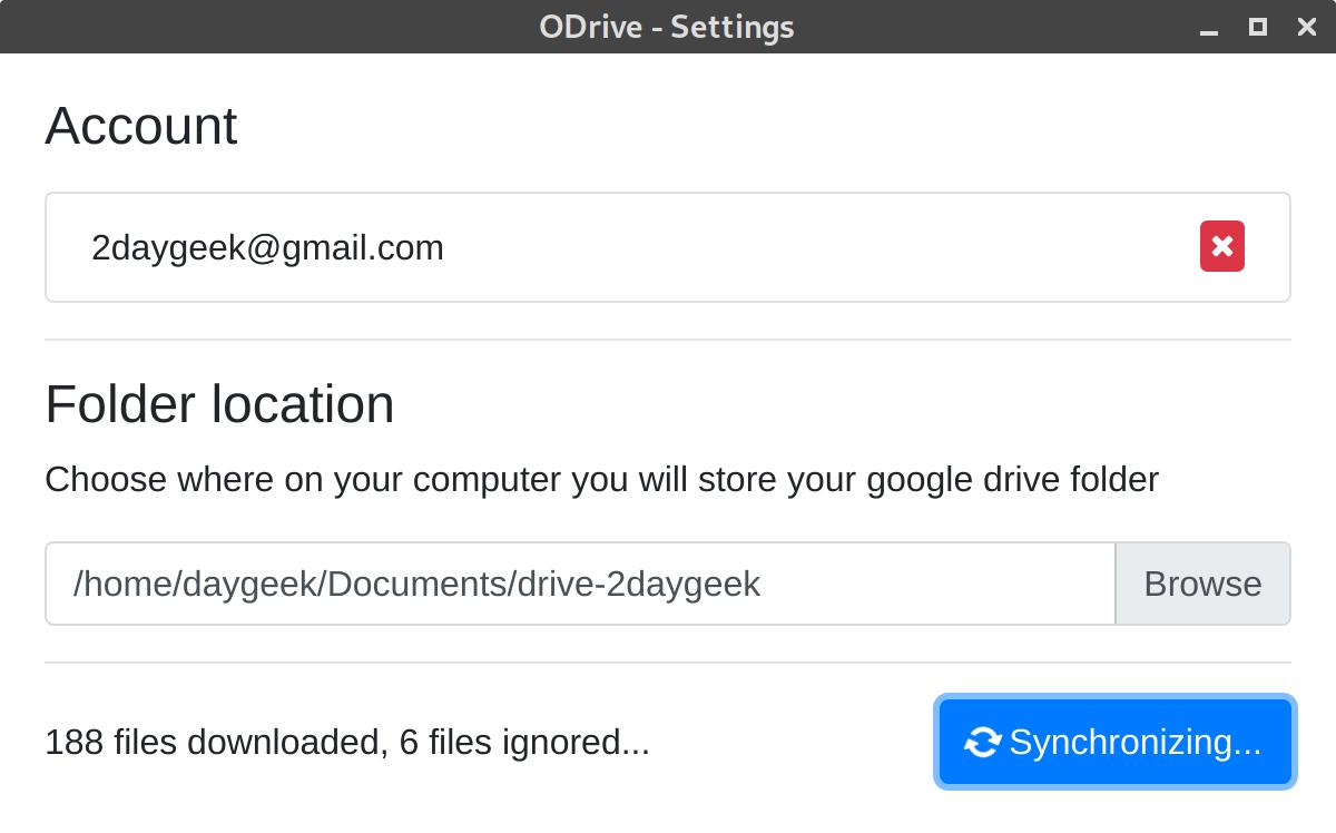 ODrive：Linux中的Google云端硬盘图形客户端