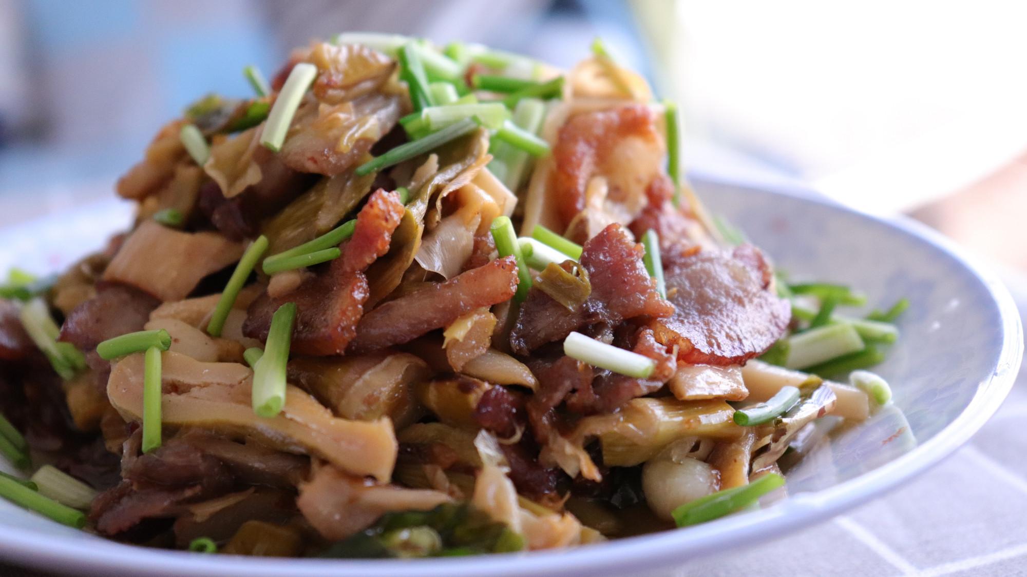 竹笋炒肉最好吃又最简单,竹笋猪油