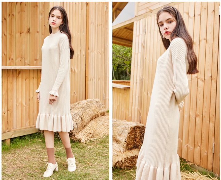 又美又飒又霸气针织连衣裙冬款,又美又飒露背连衣裙