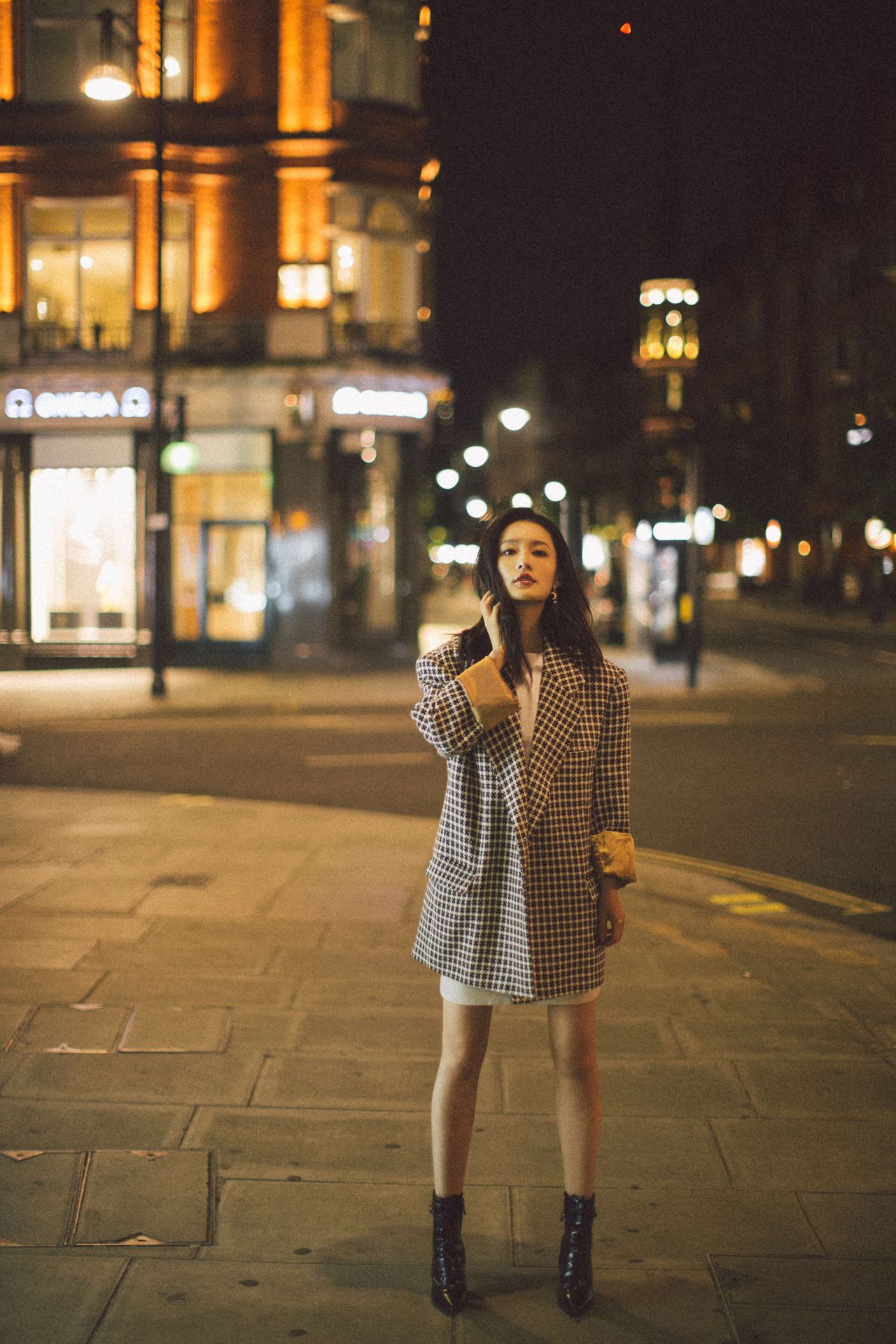 知性风格穿搭学李沁这么穿很好看,街拍李沁春秋穿搭