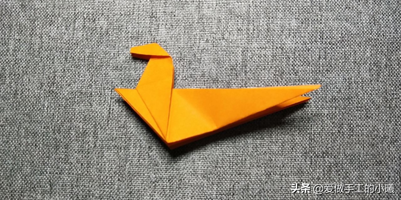 折纸教程：简单霸王龙折纸图解，学会了教小朋友不错呦