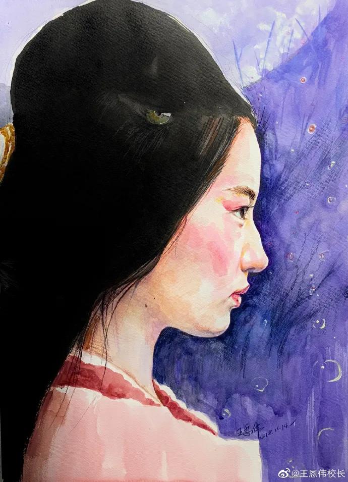 他画遍所有明星，画谁像谁，肖战、热巴、刘亦菲眼神看醉了