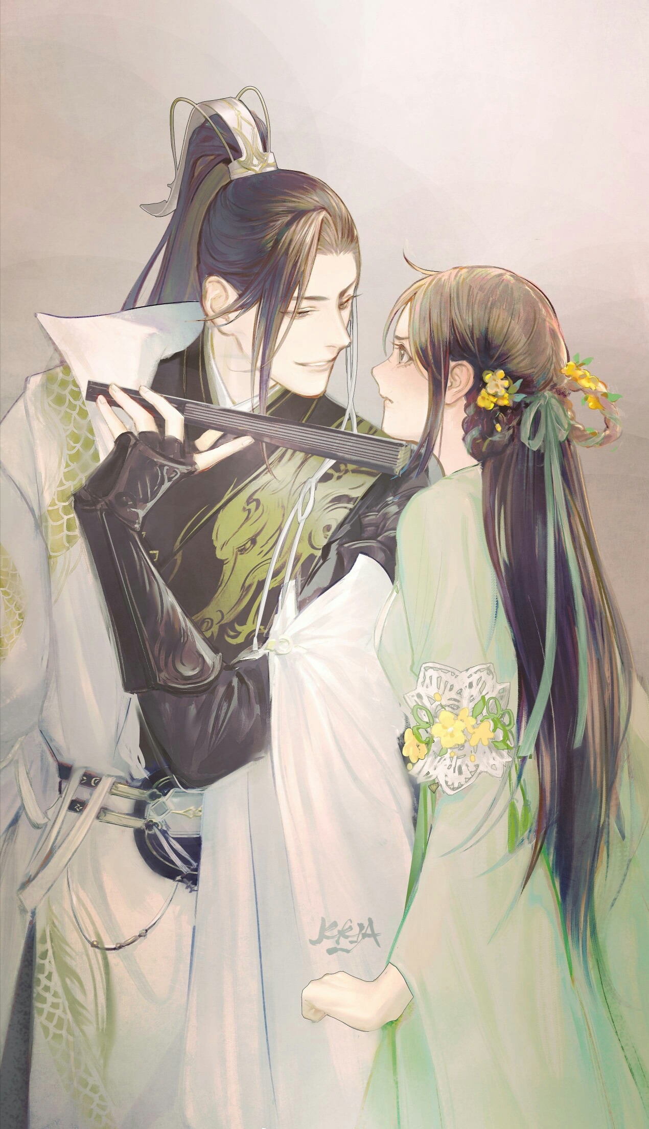 古代古风壁纸大全,二次元壁纸之绿衣佳人