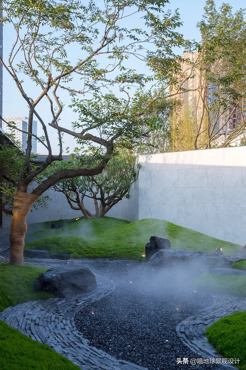 枯山水景观庭院,枯山水禅意小景观中式庭院