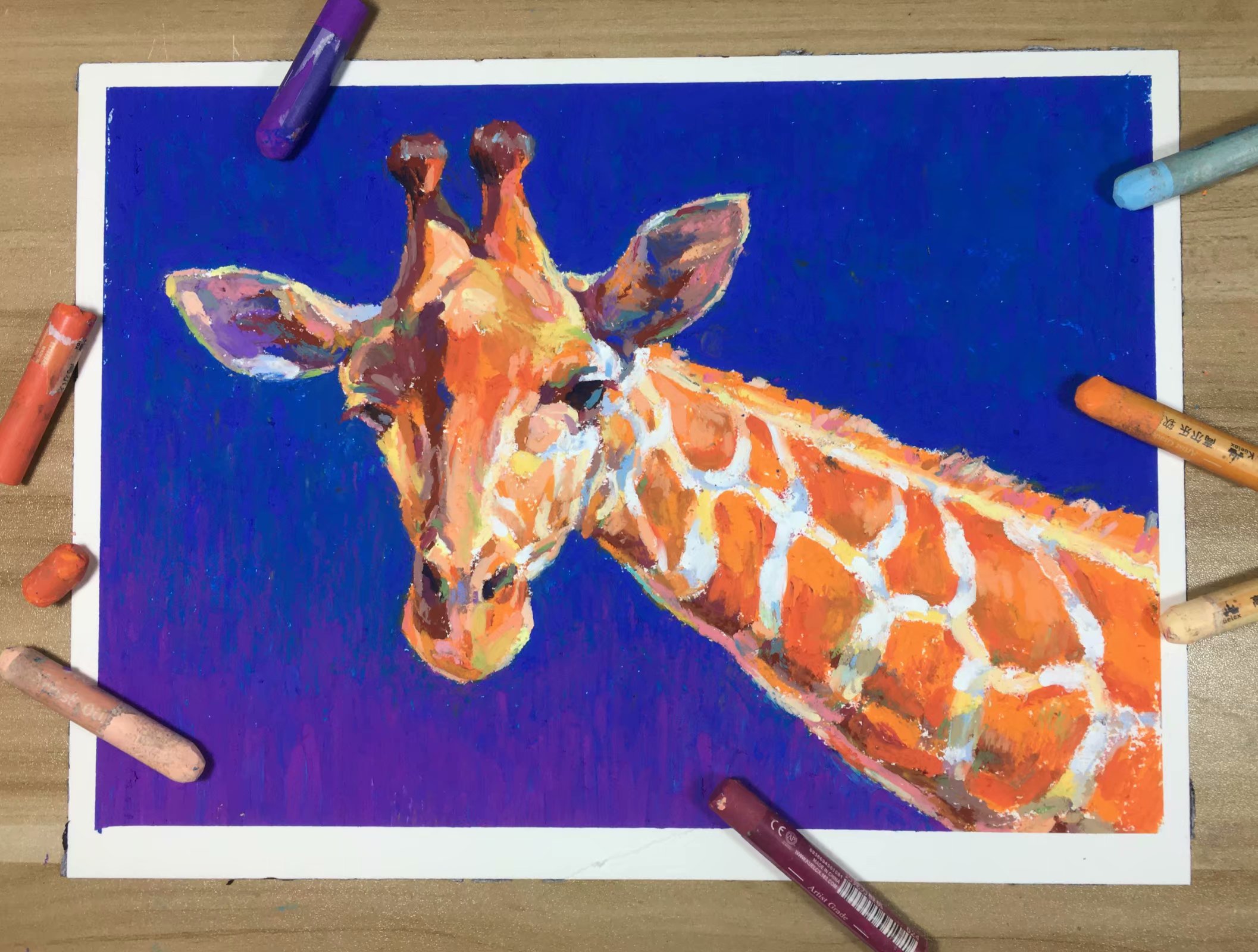 丹克林油画棒绘画基础入门教程,油画棒油画教程超级简单新手入门