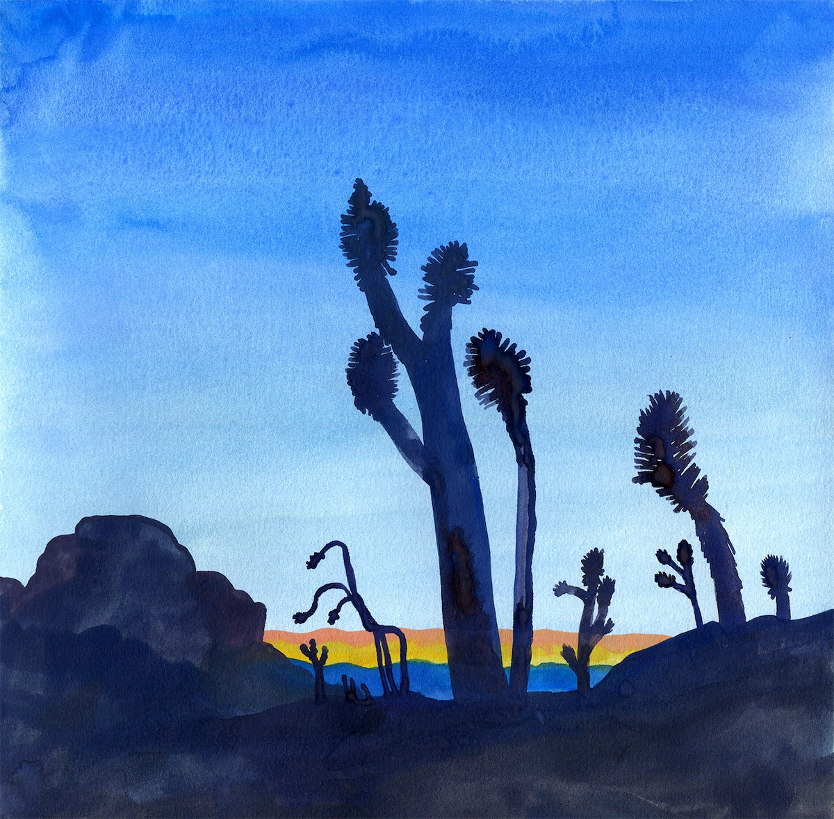 意境干净的水彩画,意境水彩画作品简单又漂亮