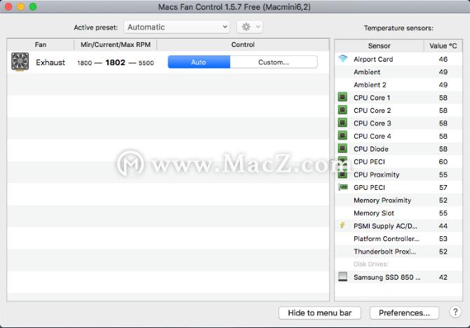 mac风扇速度一直很慢,控制macbook风扇