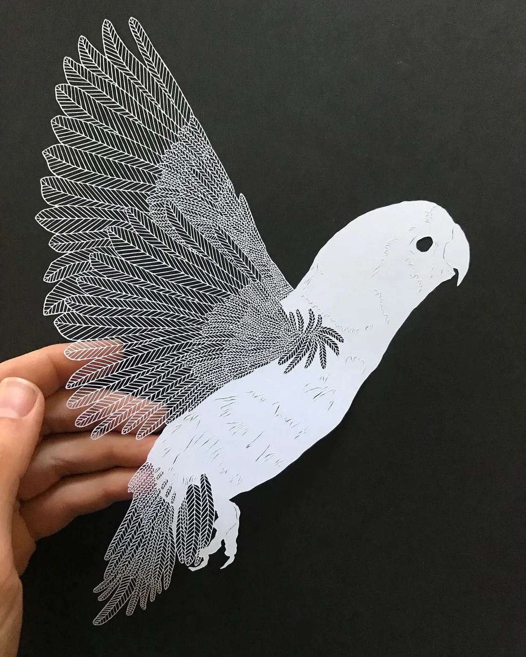 她用一把手术刀在2毛钱废报纸上雕出精美图腾,一幅卖60万