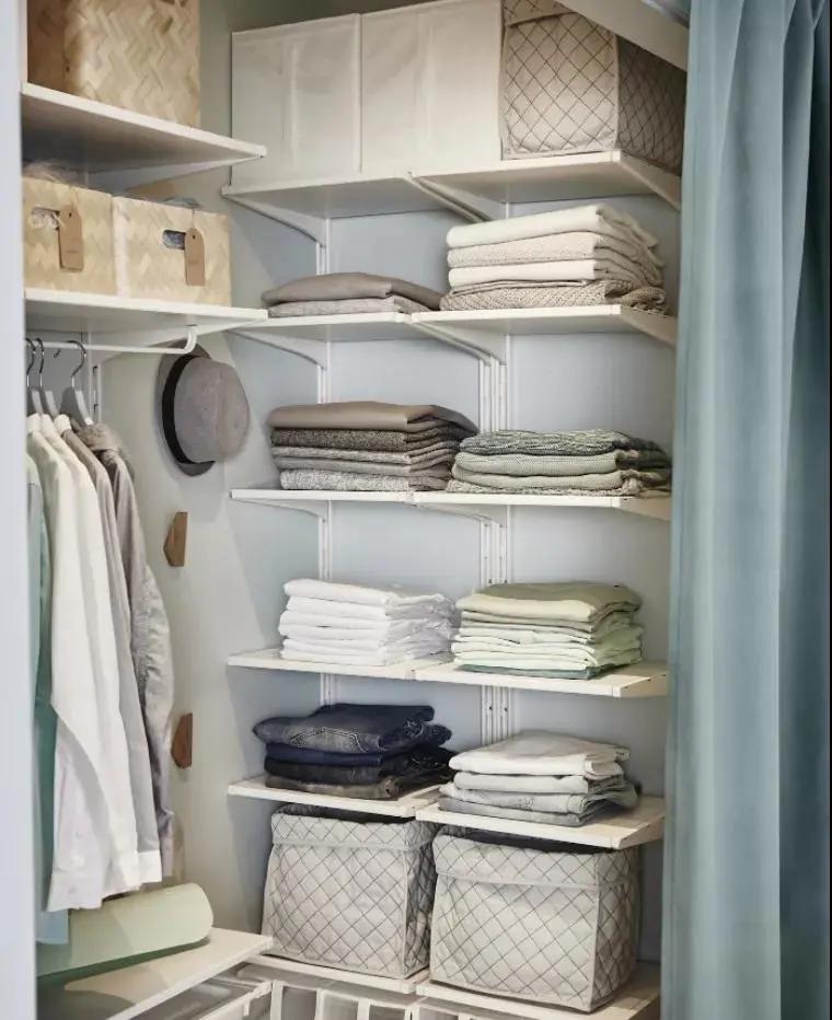 框架式衣柜节省空间灵活收纳,金属框架组合衣柜省钱技巧