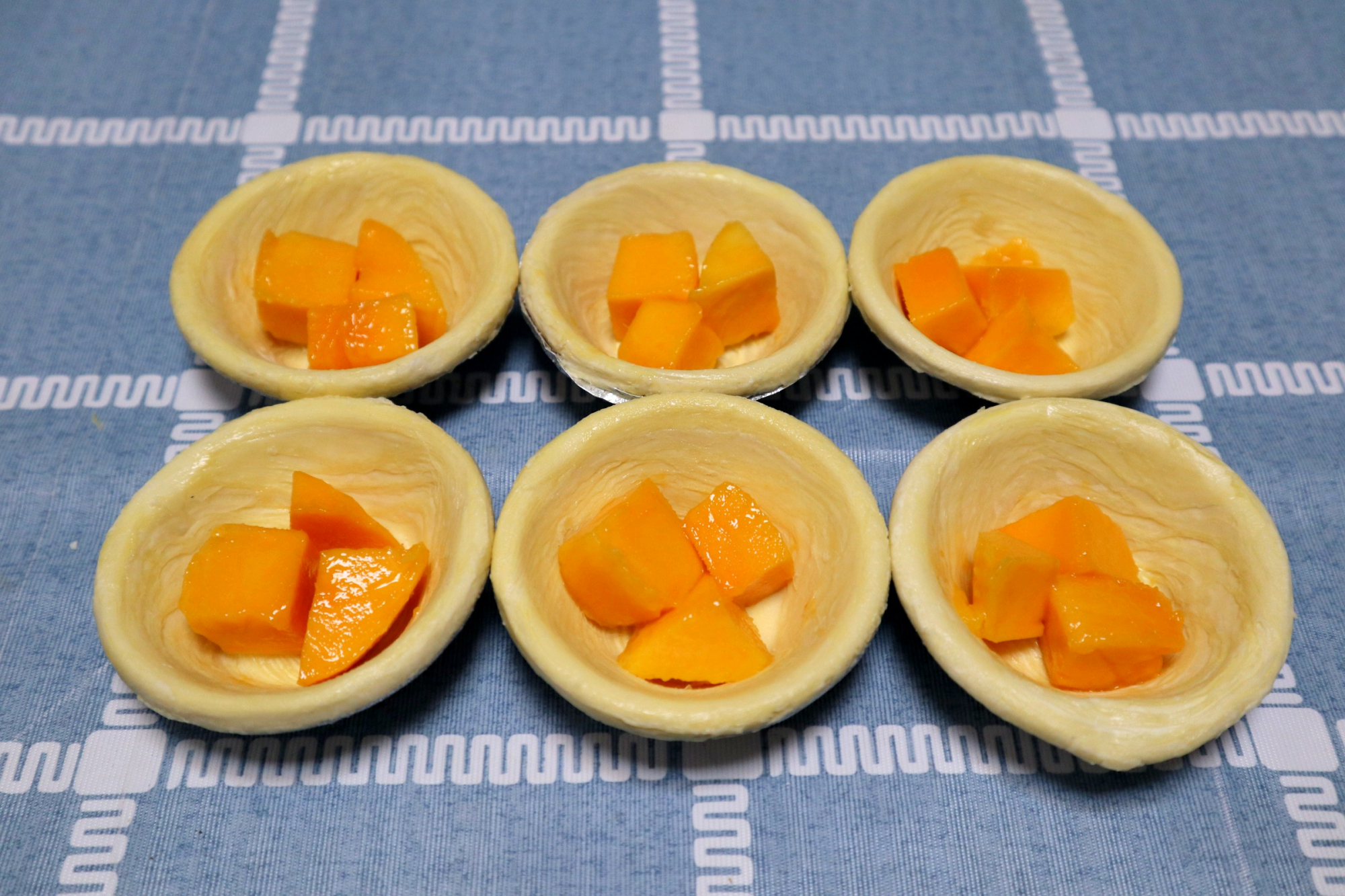 空气炸锅蛋挞皮不用芝士做芒果派,蛋挞皮芒果派教程