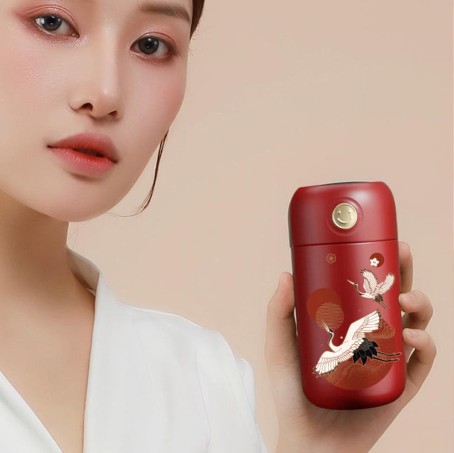 创意保温杯高颜值,科技感保温杯单手开盖