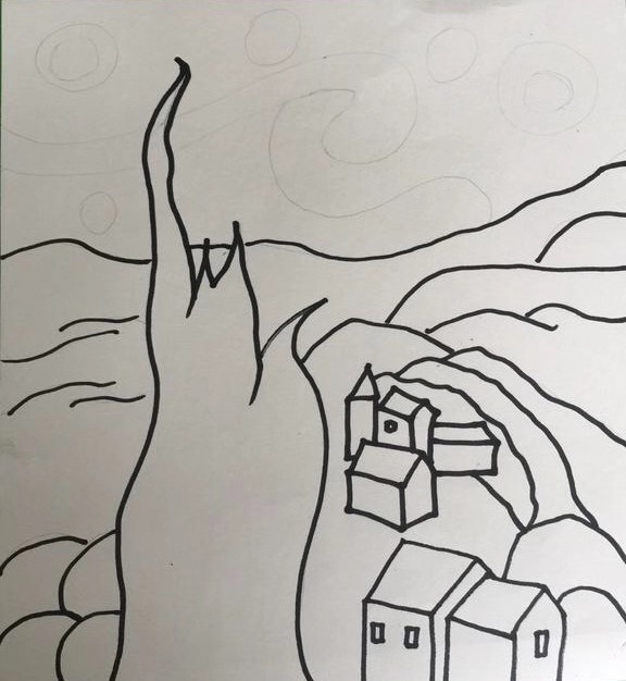 用油画棒画的星空画超级好看,用油画棒画星空不用星空粉