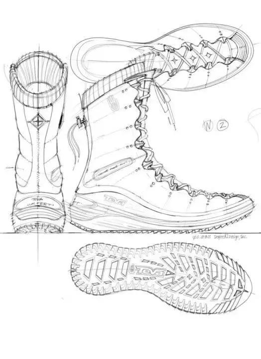 创意鞋子绘画作品,干货画画教程图片