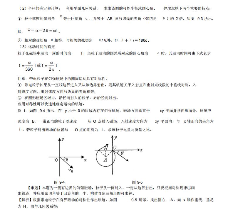 高中物理100道大题磁场,高中物理粒子在磁场运动专题解析