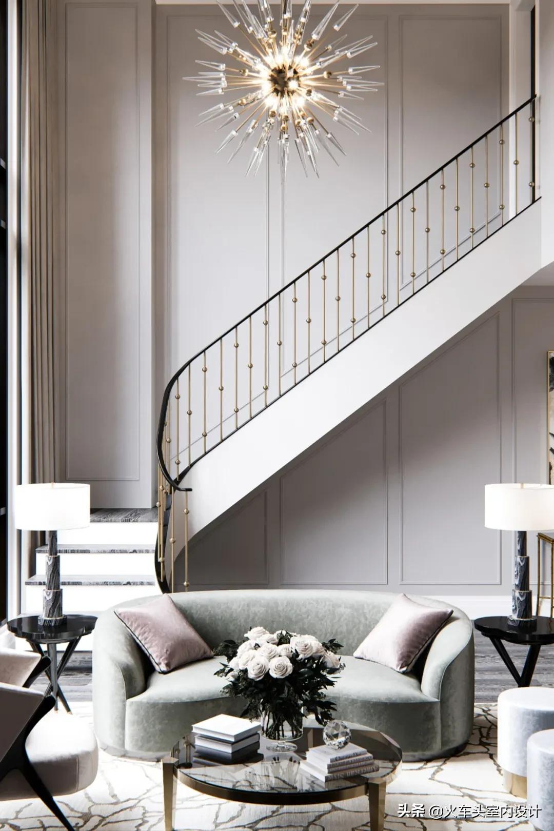 80款挑空客厅设计,大宅就该有这气势