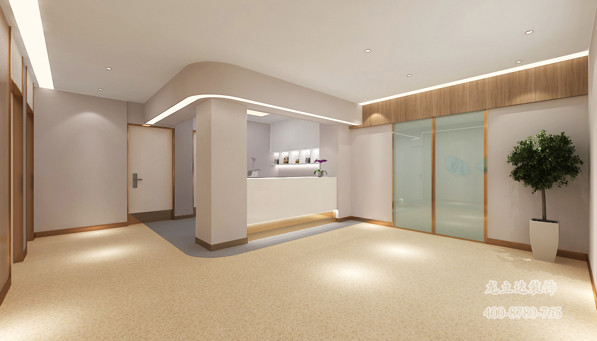 小型口腔诊所布局,口腔诊所隔断玻璃设计