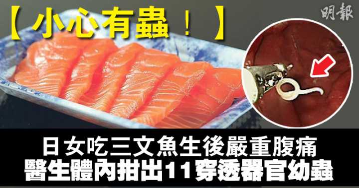 日本三文鱼寄生虫感染,三文鱼最可怕的寄生虫