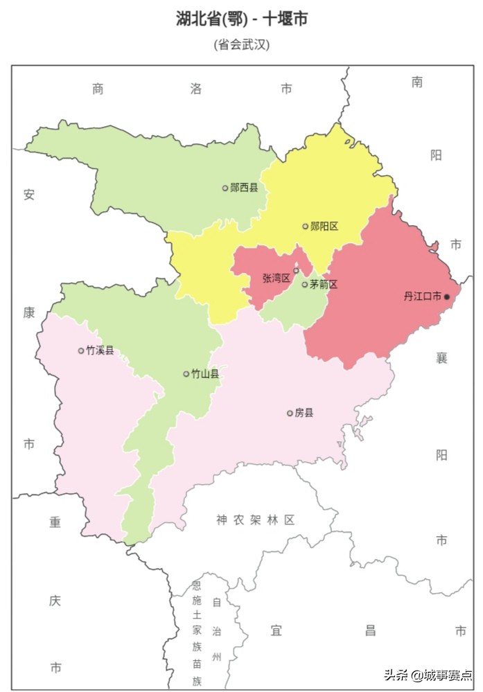 湖北省地图行政区划,湖北省各市县行政区划图